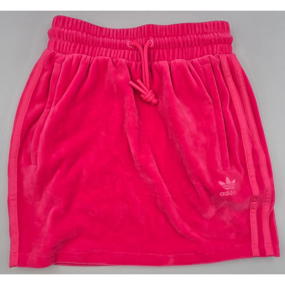 Jeremy Scott x Adidas Originals JS Skirt Velour XS Solar Pink H53364